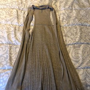 Long vest overlay-Size L-Tan